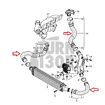  Silicone Intercooler Hose Kit for Audi A4 / A5 B8 2.0 TFSI CTS Turbo