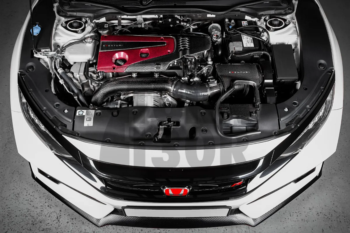 Honda Civic Type R FK2 / FK8 Carbon Fiber / Red Kevlar Engine Cover by Eventuri