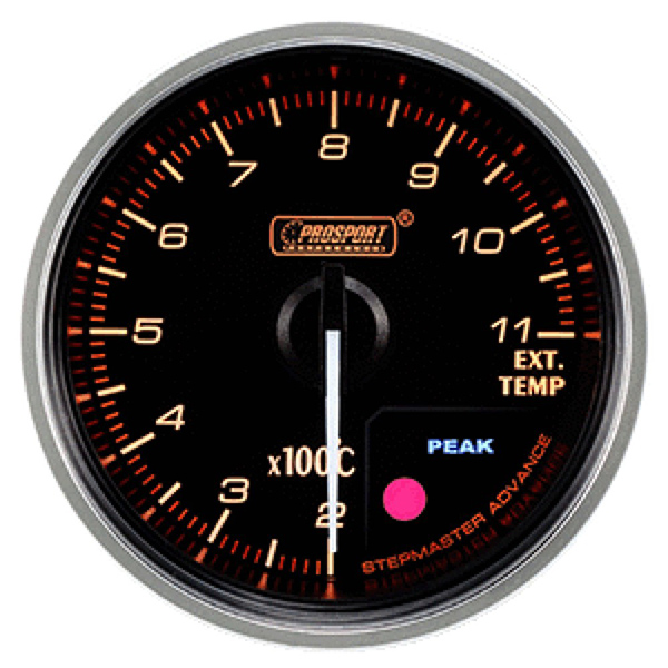 52mm Red / White Exhaust Temperature Gauge Prosport Supreme  